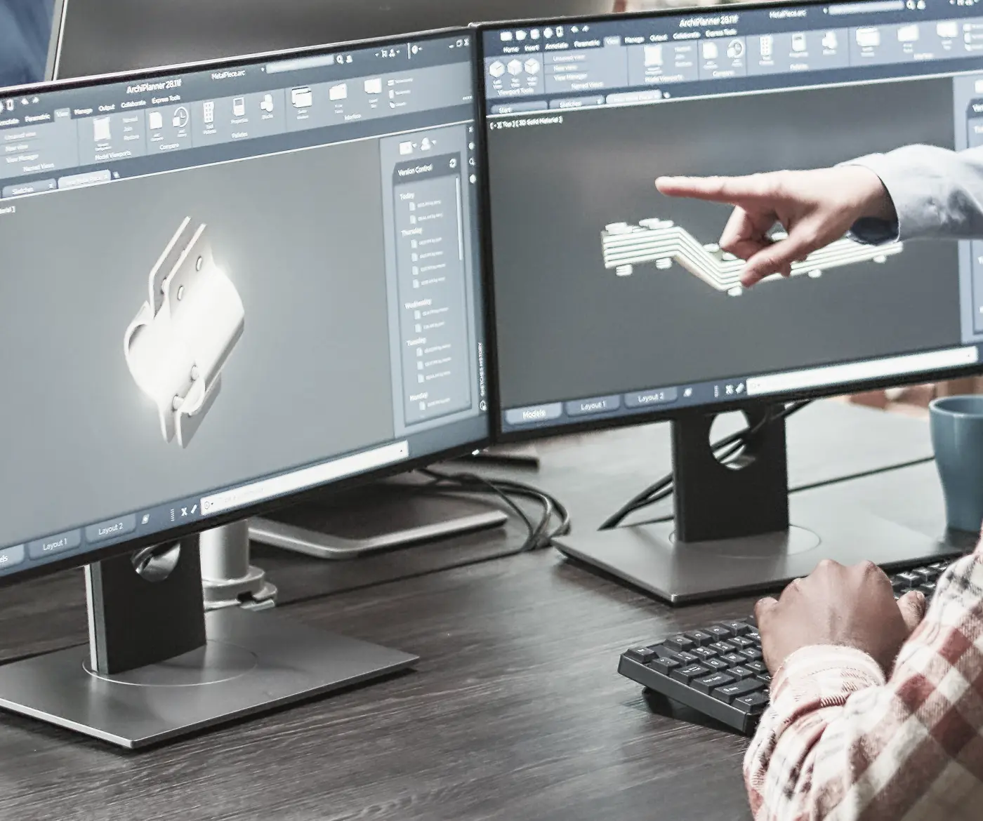 Engineer working on CAD design